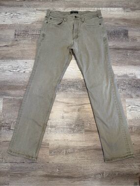 5.11 Tactical Khaki Green Defender-Flex Straight Leg Cotton Blend Jeans 35X36